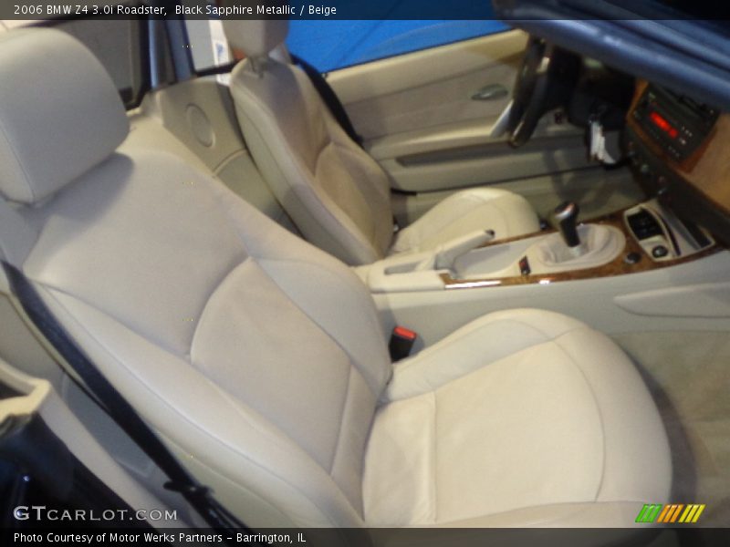 Black Sapphire Metallic / Beige 2006 BMW Z4 3.0i Roadster