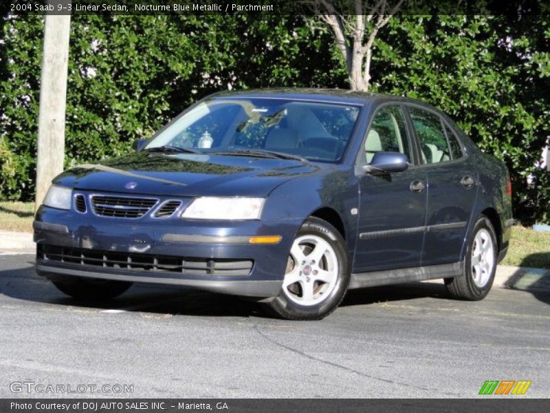 Nocturne Blue Metallic / Parchment 2004 Saab 9-3 Linear Sedan