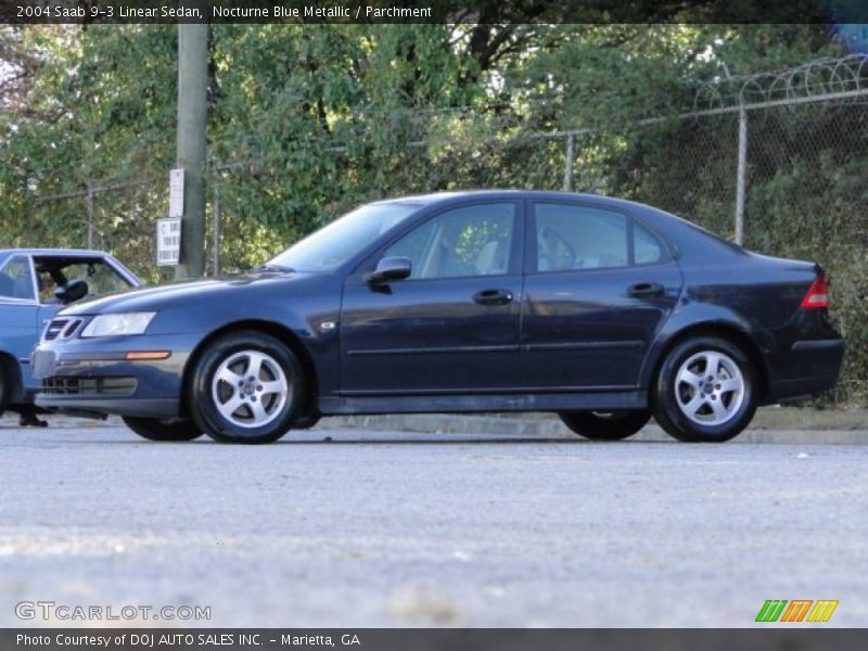 Nocturne Blue Metallic / Parchment 2004 Saab 9-3 Linear Sedan