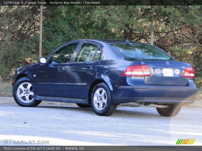 Nocturne Blue Metallic / Parchment 2004 Saab 9-3 Linear Sedan