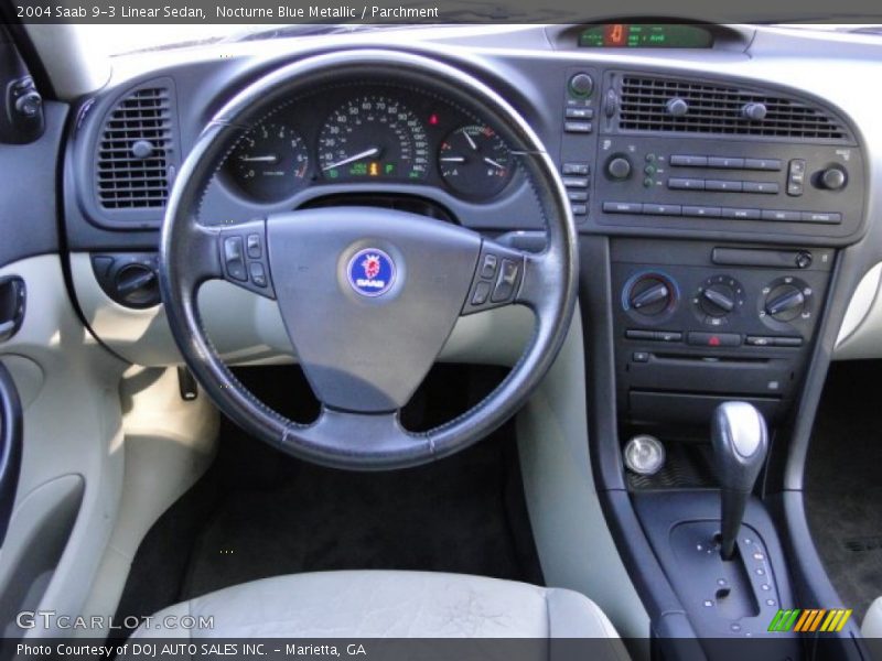 Nocturne Blue Metallic / Parchment 2004 Saab 9-3 Linear Sedan