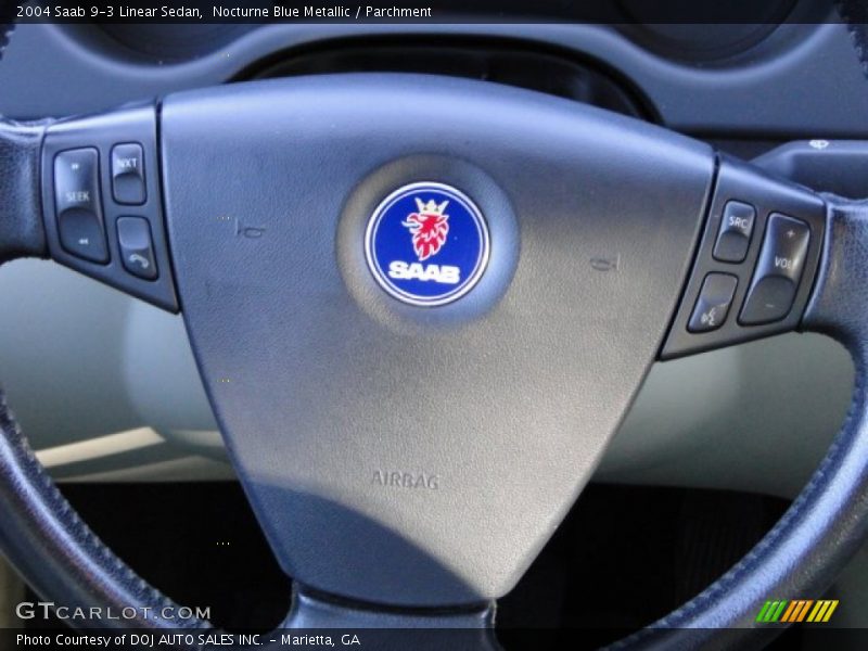Nocturne Blue Metallic / Parchment 2004 Saab 9-3 Linear Sedan