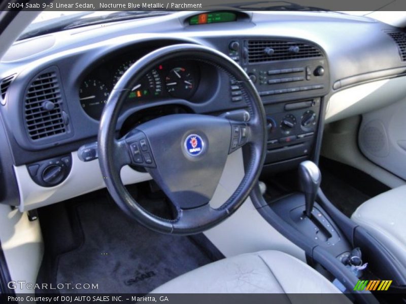 Nocturne Blue Metallic / Parchment 2004 Saab 9-3 Linear Sedan