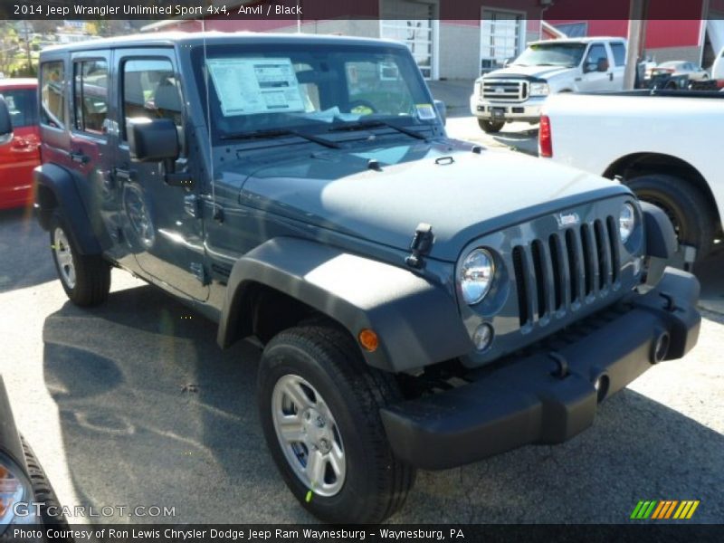 Anvil / Black 2014 Jeep Wrangler Unlimited Sport 4x4