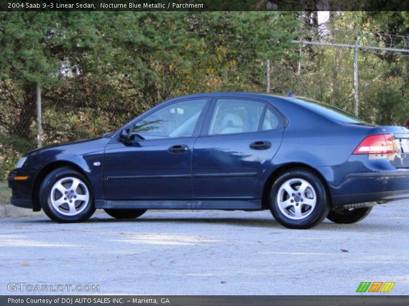 Nocturne Blue Metallic / Parchment 2004 Saab 9-3 Linear Sedan