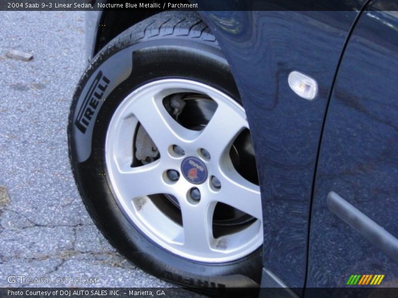 Nocturne Blue Metallic / Parchment 2004 Saab 9-3 Linear Sedan