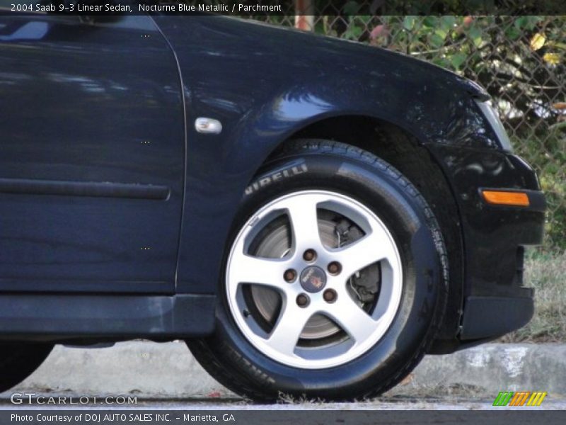 Nocturne Blue Metallic / Parchment 2004 Saab 9-3 Linear Sedan