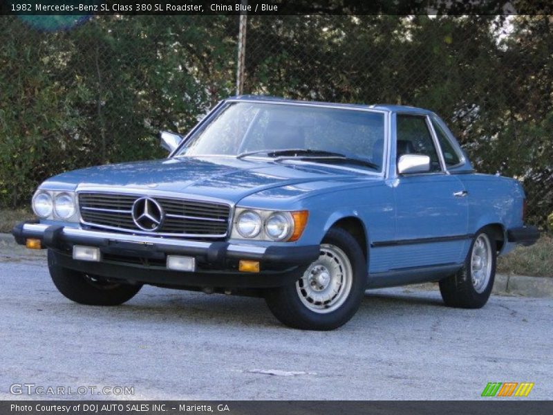 China Blue / Blue 1982 Mercedes-Benz SL Class 380 SL Roadster