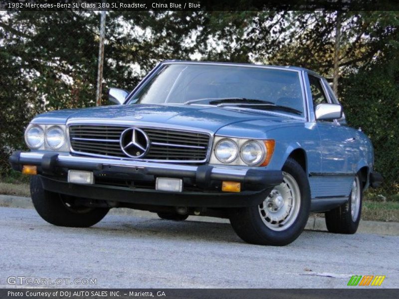 China Blue / Blue 1982 Mercedes-Benz SL Class 380 SL Roadster