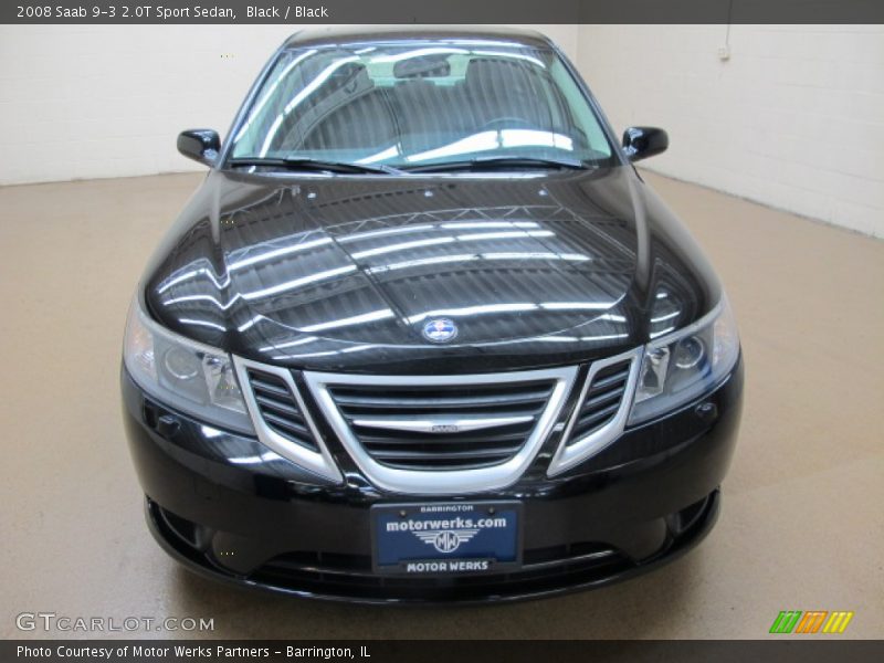 Black / Black 2008 Saab 9-3 2.0T Sport Sedan