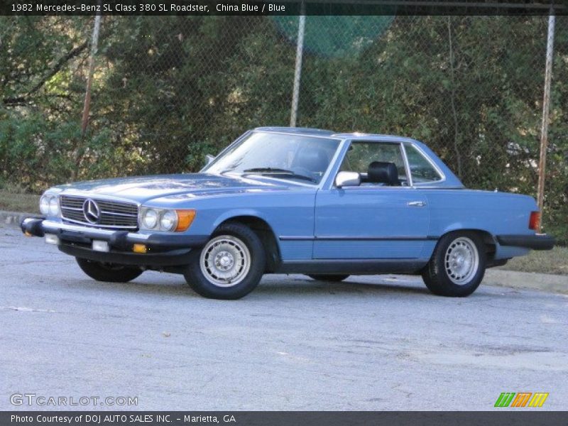 China Blue / Blue 1982 Mercedes-Benz SL Class 380 SL Roadster