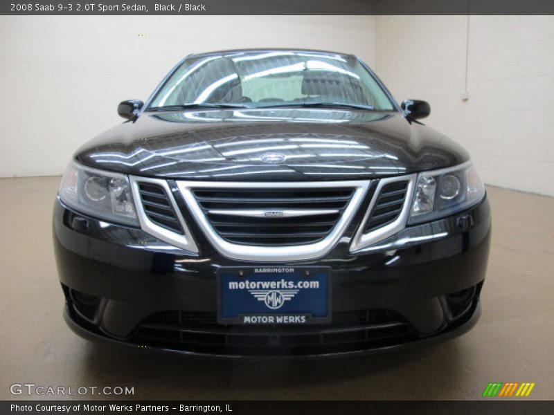Black / Black 2008 Saab 9-3 2.0T Sport Sedan