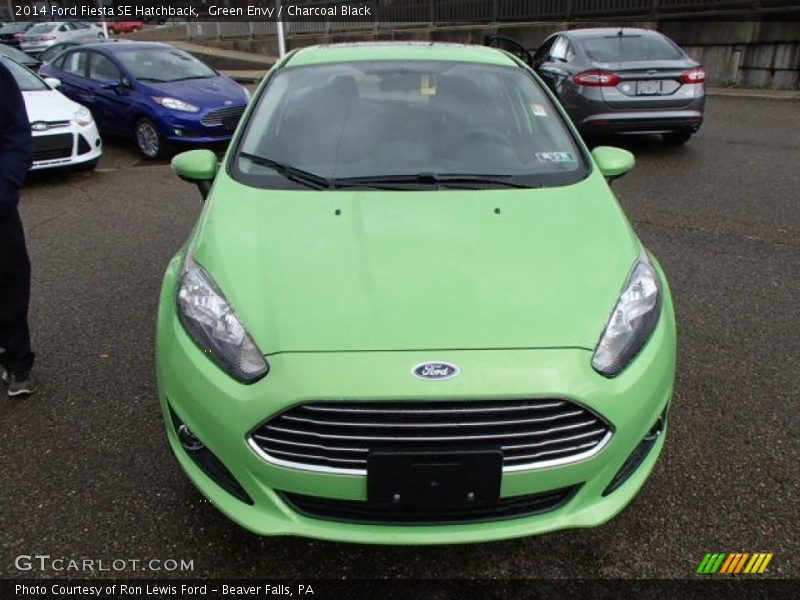 Green Envy / Charcoal Black 2014 Ford Fiesta SE Hatchback
