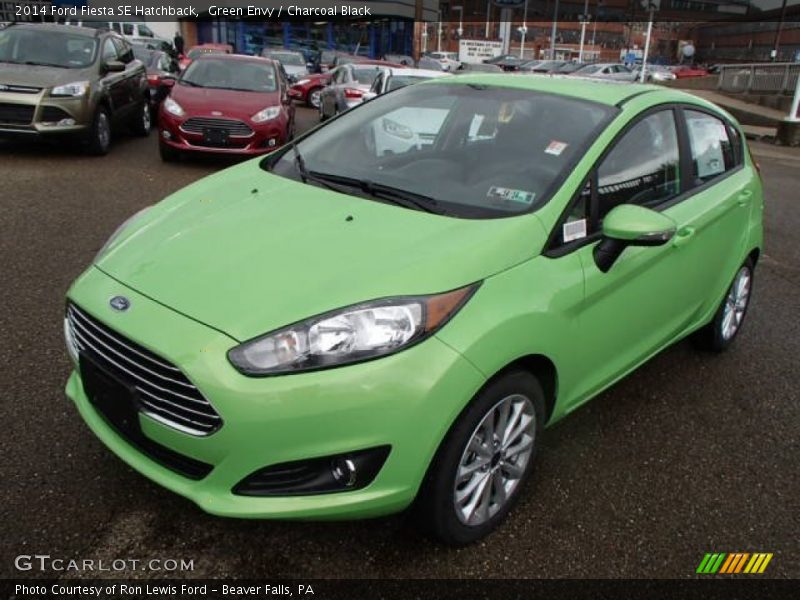 Green Envy / Charcoal Black 2014 Ford Fiesta SE Hatchback