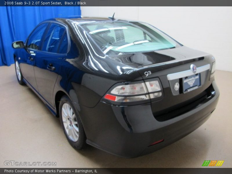 Black / Black 2008 Saab 9-3 2.0T Sport Sedan