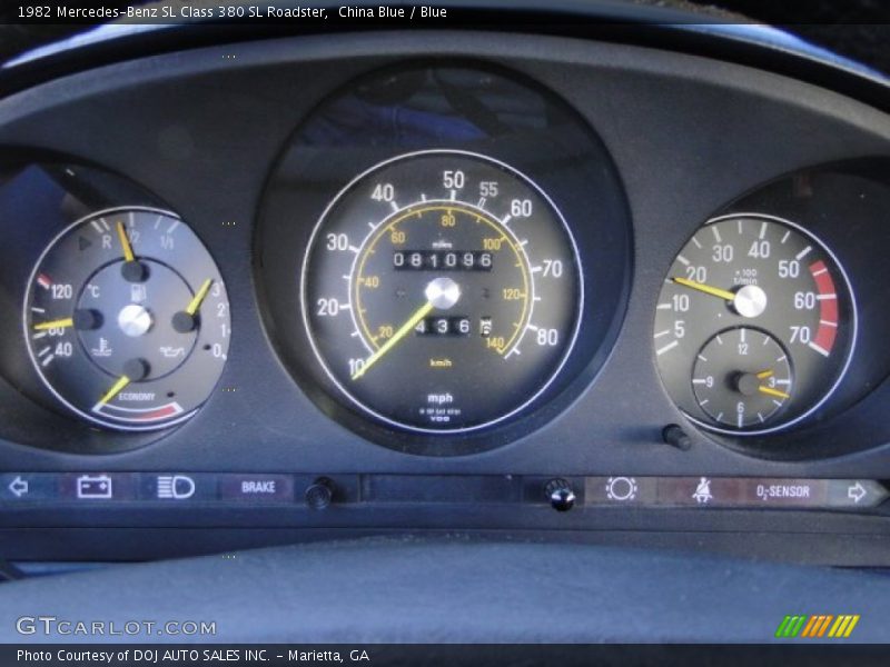  1982 SL Class 380 SL Roadster 380 SL Roadster Gauges