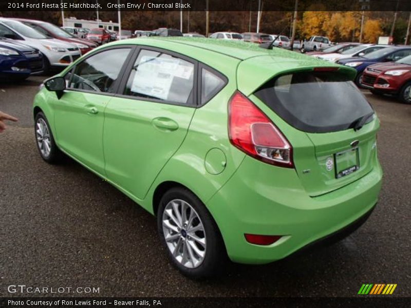 Green Envy / Charcoal Black 2014 Ford Fiesta SE Hatchback
