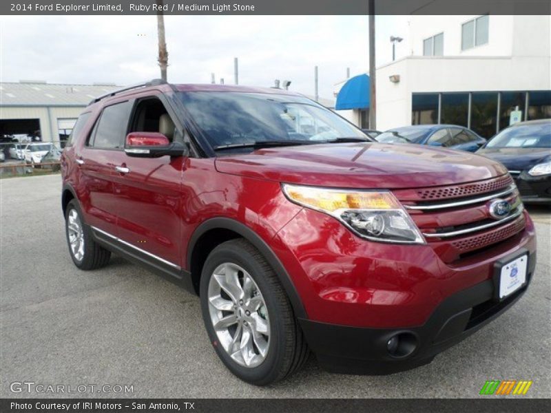 Ruby Red / Medium Light Stone 2014 Ford Explorer Limited