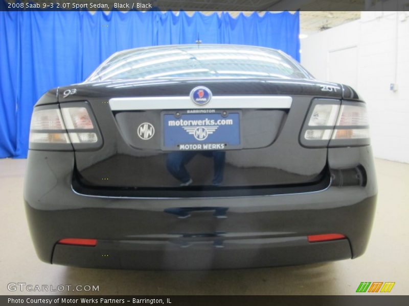 Black / Black 2008 Saab 9-3 2.0T Sport Sedan