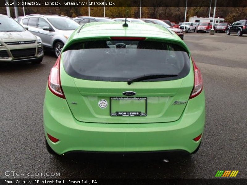 Green Envy / Charcoal Black 2014 Ford Fiesta SE Hatchback