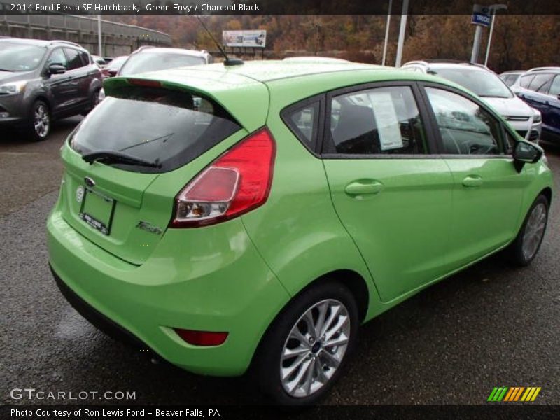 Green Envy / Charcoal Black 2014 Ford Fiesta SE Hatchback