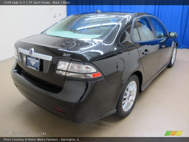 Black / Black 2008 Saab 9-3 2.0T Sport Sedan