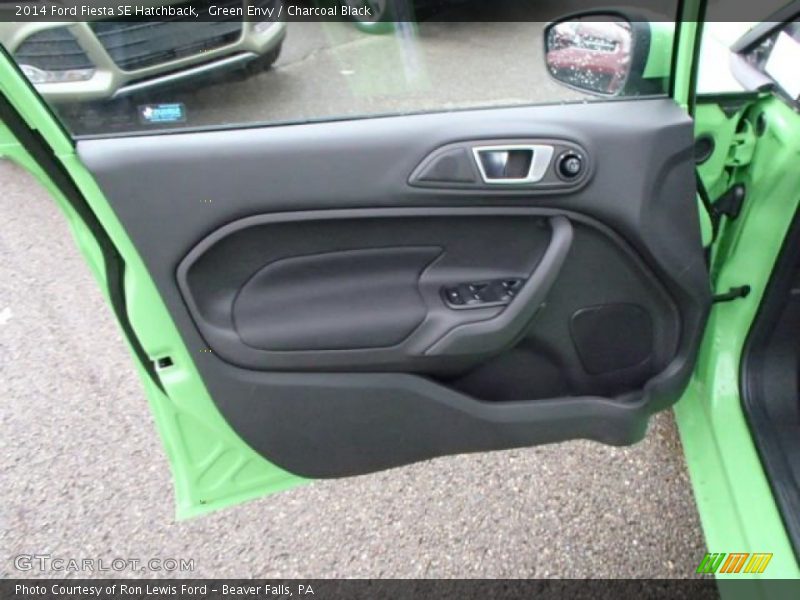 Green Envy / Charcoal Black 2014 Ford Fiesta SE Hatchback