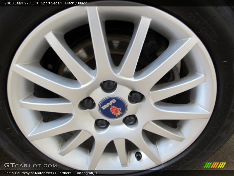 Black / Black 2008 Saab 9-3 2.0T Sport Sedan
