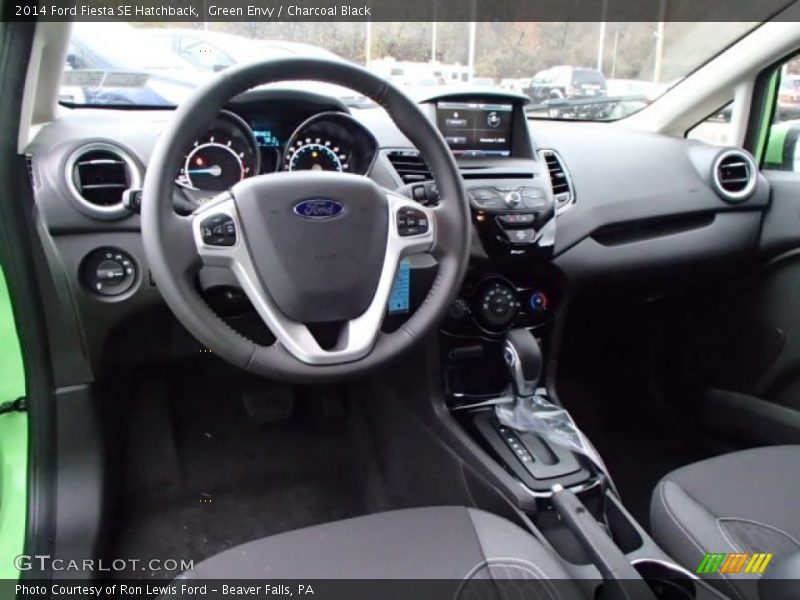 Green Envy / Charcoal Black 2014 Ford Fiesta SE Hatchback