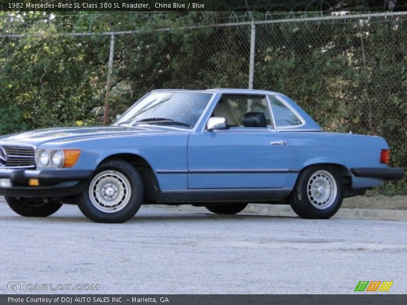 China Blue / Blue 1982 Mercedes-Benz SL Class 380 SL Roadster