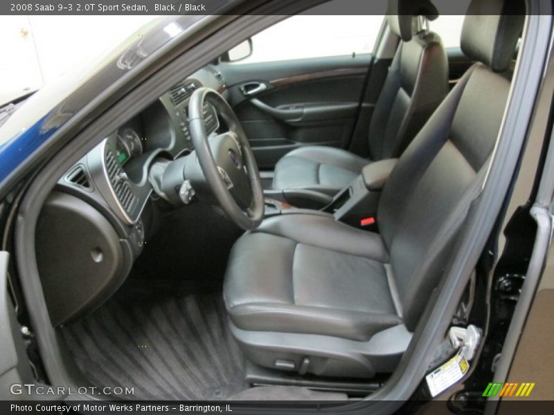 Black / Black 2008 Saab 9-3 2.0T Sport Sedan