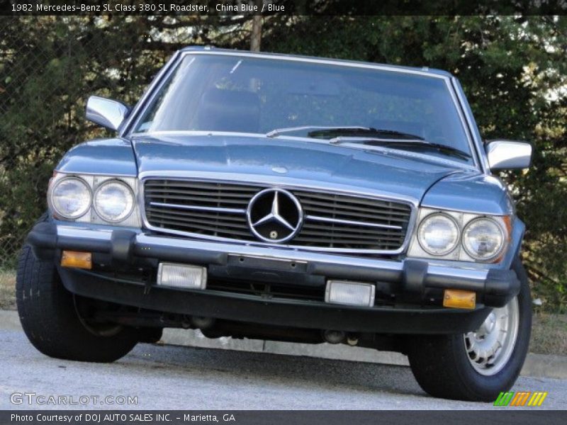 China Blue / Blue 1982 Mercedes-Benz SL Class 380 SL Roadster