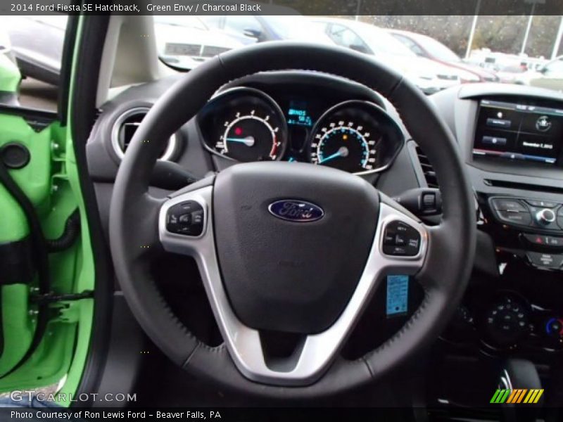 Green Envy / Charcoal Black 2014 Ford Fiesta SE Hatchback