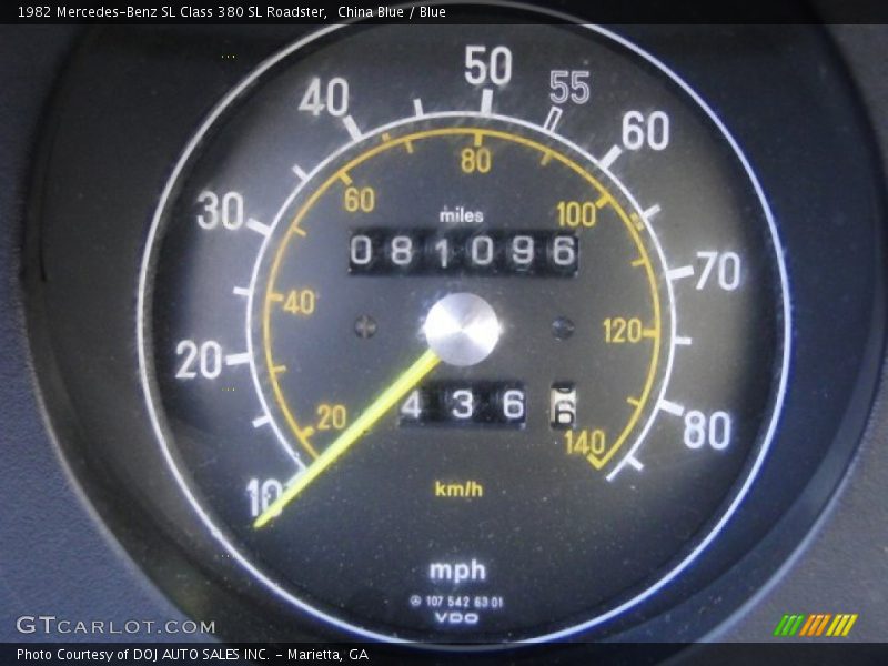 China Blue / Blue 1982 Mercedes-Benz SL Class 380 SL Roadster