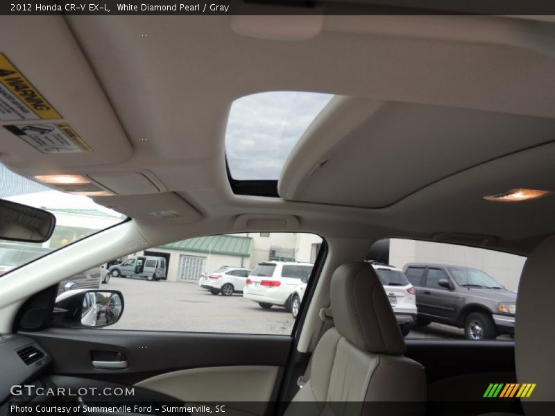 White Diamond Pearl / Gray 2012 Honda CR-V EX-L