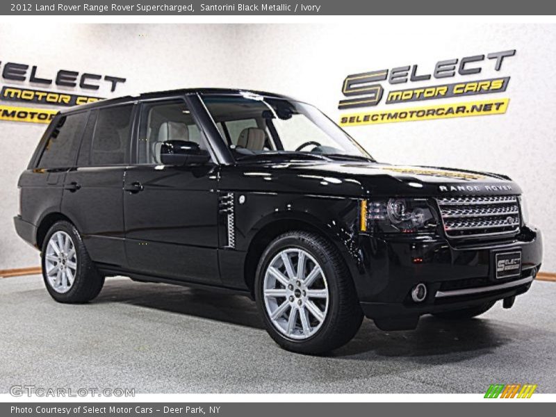 Santorini Black Metallic / Ivory 2012 Land Rover Range Rover Supercharged