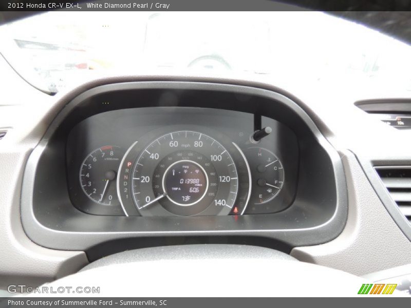 White Diamond Pearl / Gray 2012 Honda CR-V EX-L