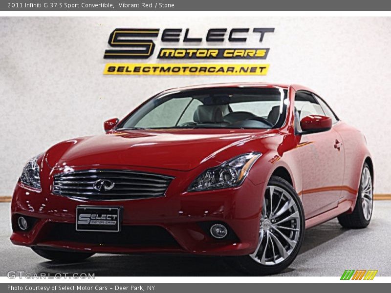 Vibrant Red / Stone 2011 Infiniti G 37 S Sport Convertible