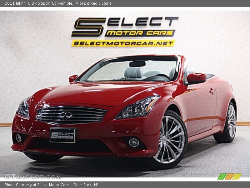 Vibrant Red / Stone 2011 Infiniti G 37 S Sport Convertible