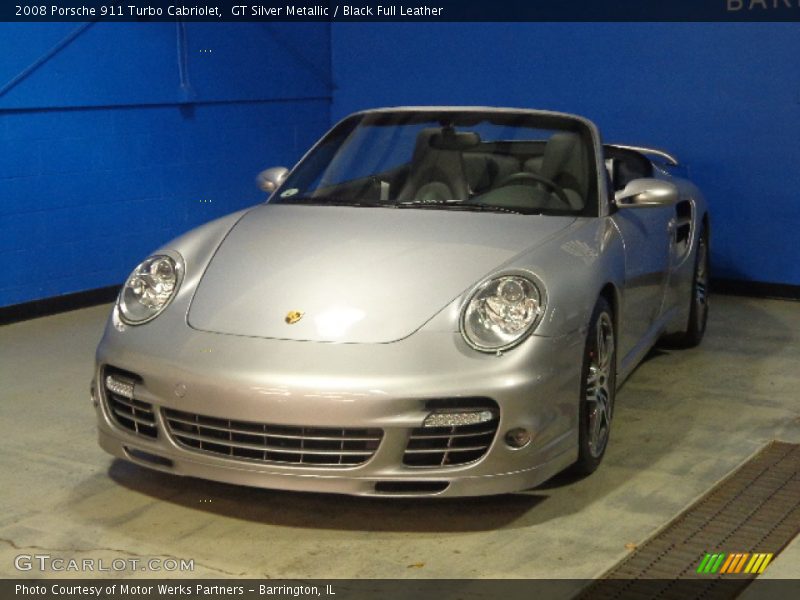 GT Silver Metallic / Black Full Leather 2008 Porsche 911 Turbo Cabriolet