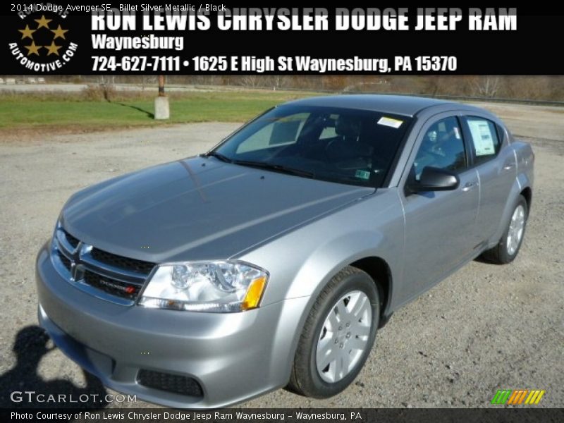 Billet Silver Metallic / Black 2014 Dodge Avenger SE