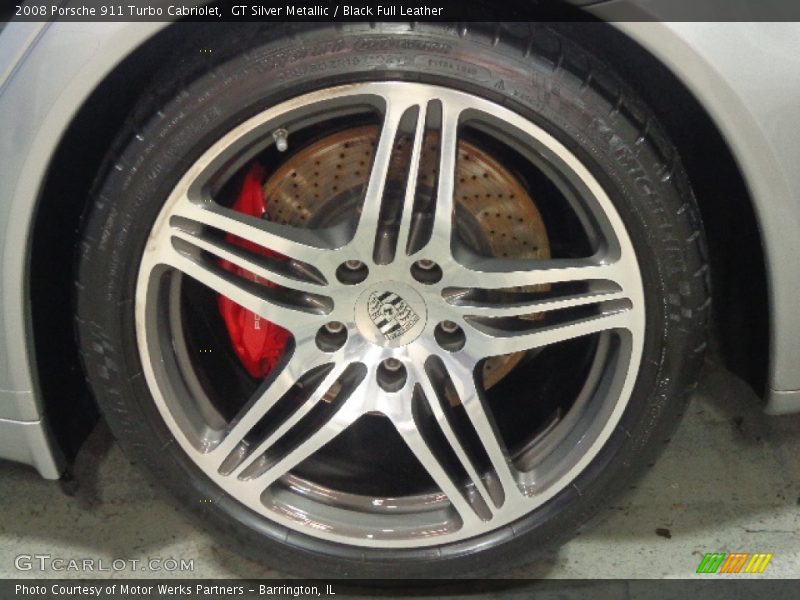 GT Silver Metallic / Black Full Leather 2008 Porsche 911 Turbo Cabriolet