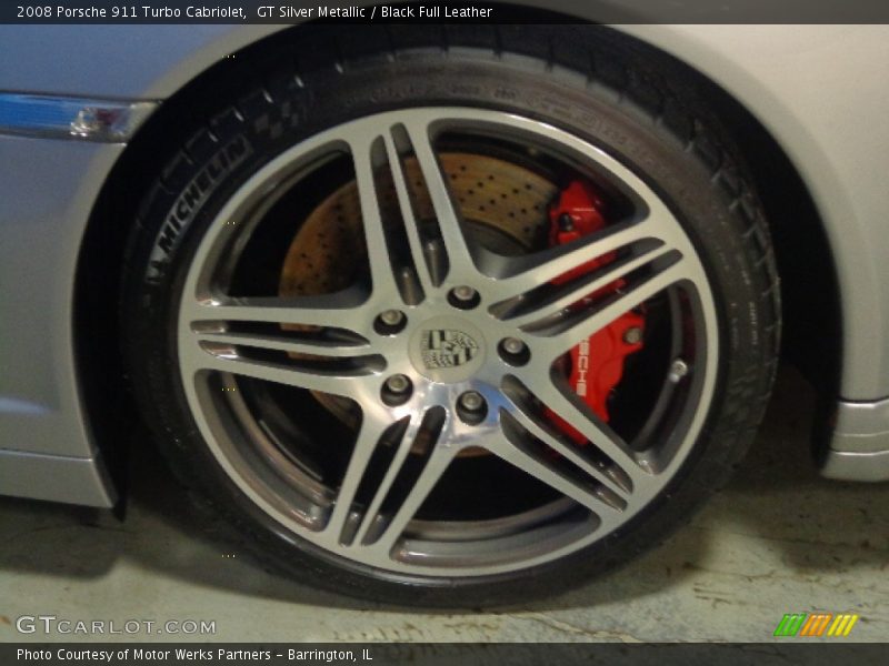 GT Silver Metallic / Black Full Leather 2008 Porsche 911 Turbo Cabriolet
