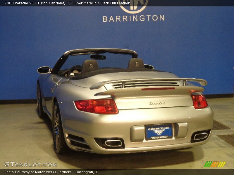 GT Silver Metallic / Black Full Leather 2008 Porsche 911 Turbo Cabriolet