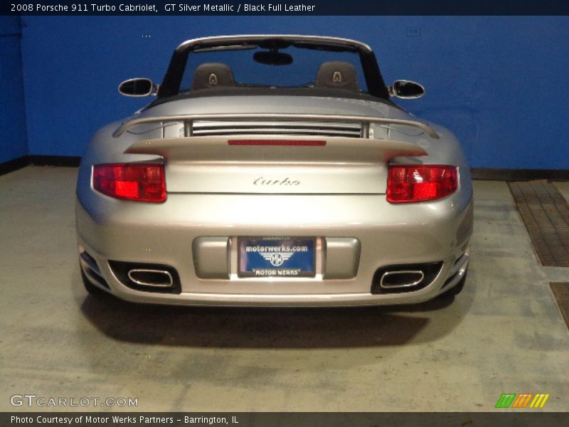 GT Silver Metallic / Black Full Leather 2008 Porsche 911 Turbo Cabriolet