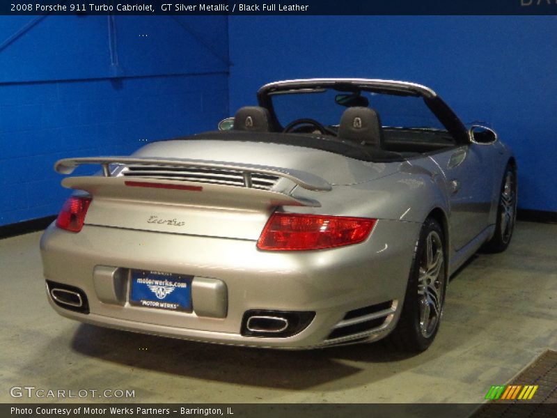 GT Silver Metallic / Black Full Leather 2008 Porsche 911 Turbo Cabriolet