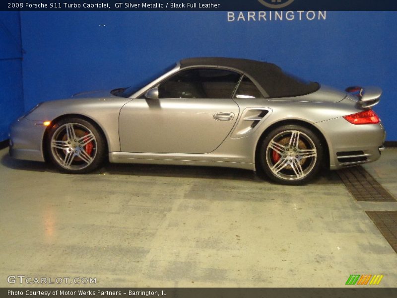 GT Silver Metallic / Black Full Leather 2008 Porsche 911 Turbo Cabriolet