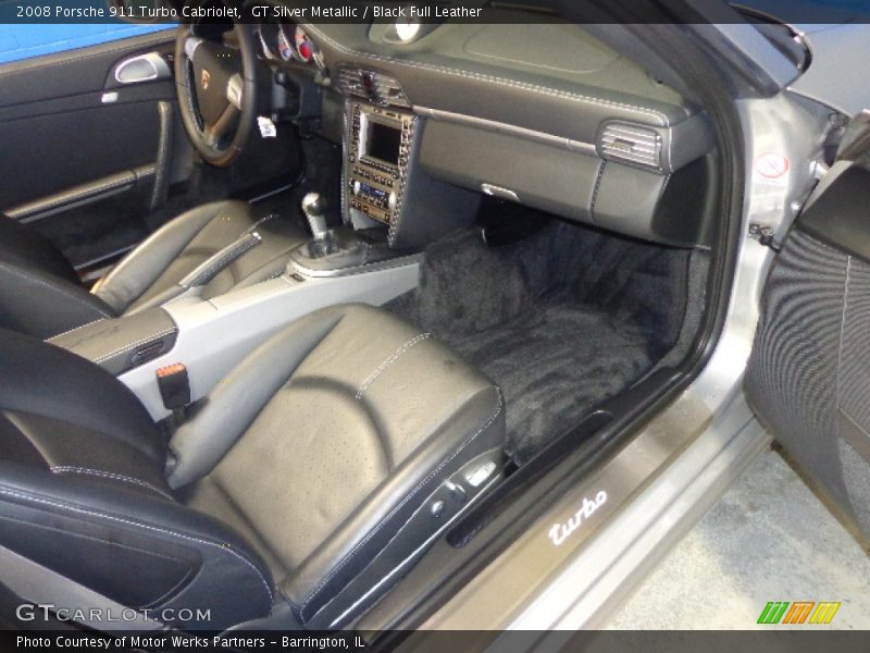 GT Silver Metallic / Black Full Leather 2008 Porsche 911 Turbo Cabriolet
