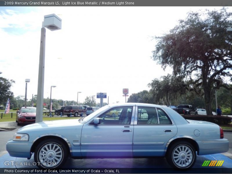 Light Ice Blue Metallic / Medium Light Stone 2009 Mercury Grand Marquis LS