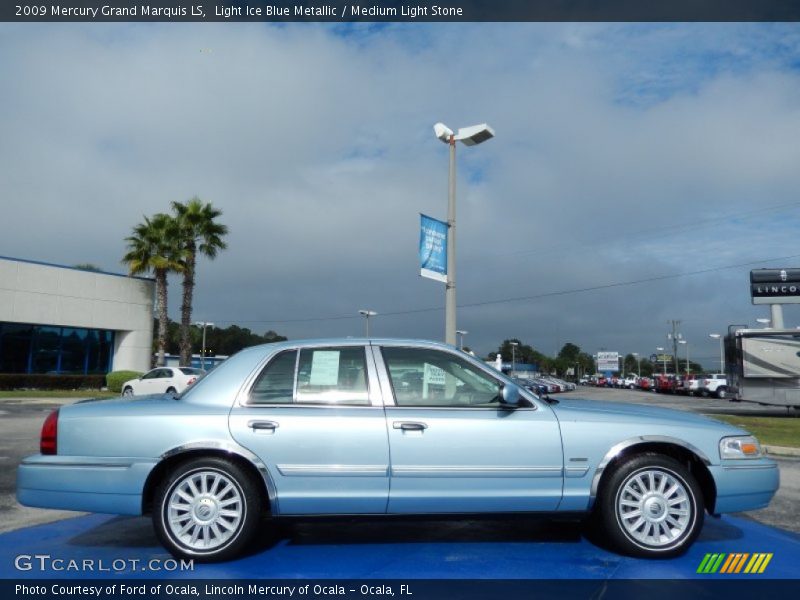 Light Ice Blue Metallic / Medium Light Stone 2009 Mercury Grand Marquis LS